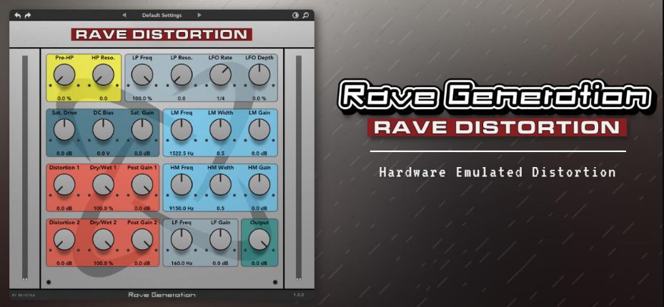 多级失真效果器 Rave Generation Rave Distortion v1.0.0 电子音乐与舞曲制作