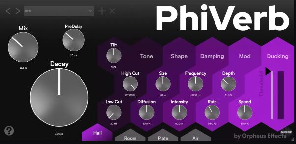 算法混响 Orpheus Effects Bundle v1.1.9 厅堂\经典板式精准贴合混音