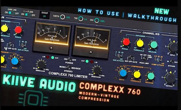 硬件复刻压缩器 Kiive Audio Complexx 拟经典硬件设备的温暖音色和动态特性，集成多段压缩\饱和度和均衡器,电子音乐\摇滚和流行风格创作