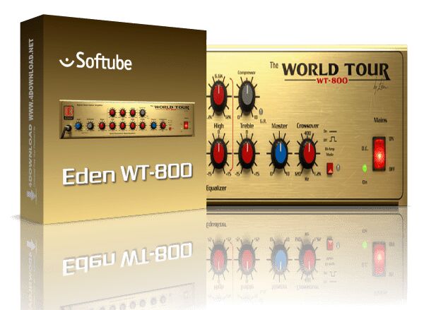 贝斯音箱模拟插件 Softube Eden WT800 复刻传奇的Eden WT800贝斯功放独特音色,内置多段均衡器\压缩器\失真模块，调整充满张力的摇滚失真效果