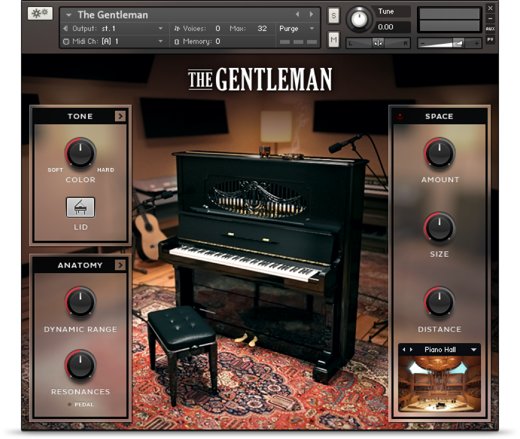 老钢琴音源 Native Instruments The Gentleman Library 复古年代质感音色