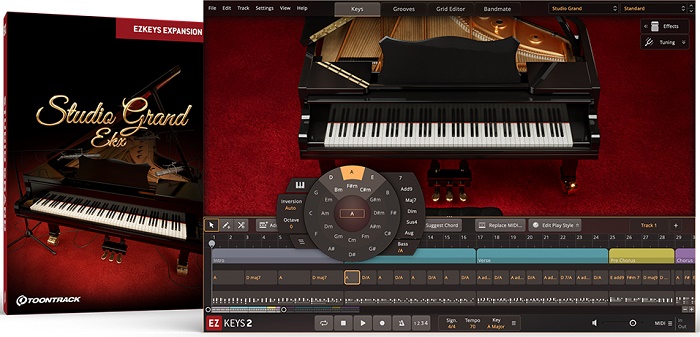工作室大钢琴 Toontrack Studio Grand EKX 音源扩展,温暖|通透|均衡音色