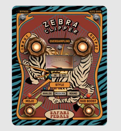 单轨乐器混音 Safari Pedals Zebra Clipper v1.0.82 多功能削波插件