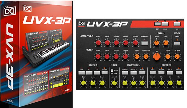 DCO 双振荡器质感 UVI – UVX-3P 模拟合成器