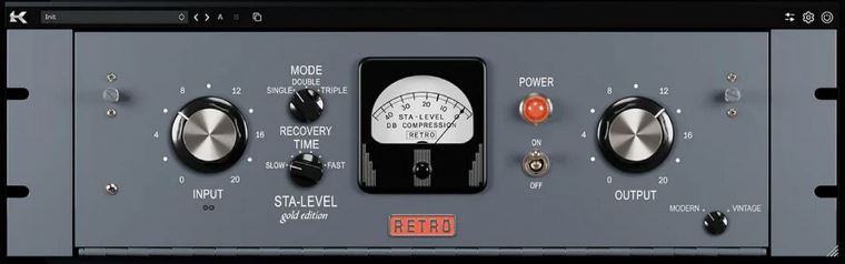 全电子管压缩器 Kazrog Retro STA LEVEL v1.0.0 声音温暖、饱满的效果器插件