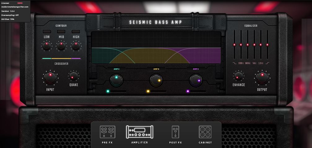 贝斯音箱效果器 Modern Music Solutions Seismic Bass Suite v1.0.4 箱体模拟