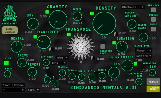 KINDZAudio MentalV v2.3.1 实验性插件\移调\密度\颗粒，抓取音频缓冲区，音高变化和混响的扫描粒度