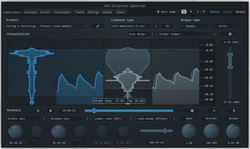 动态处理插件 APU Software APU Dynamics Optimizer v3.5.1 响度优化工具