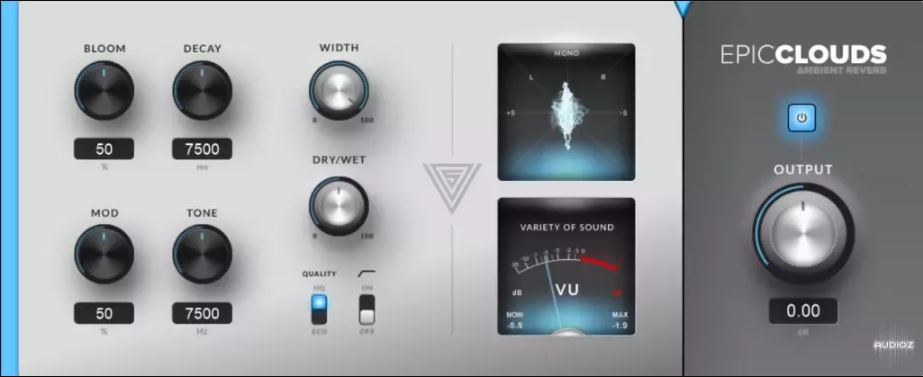 空间环境混响 Variety Of Sound epicCLOUDS (Ambient Reverb) v1.0.1 适用于环境音乐\电影配乐或需要增添空灵纵深感的任何音轨