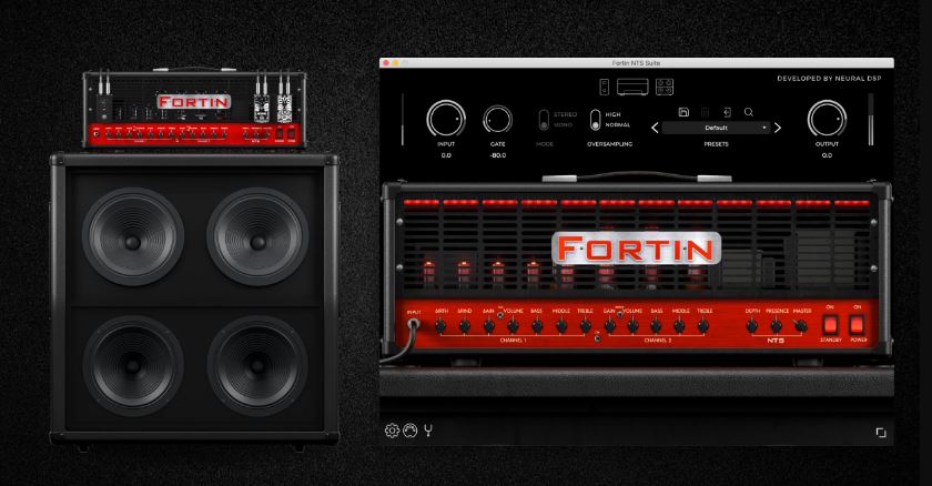 吉他音箱套件 Neural DSP Fortin NTS Suite 模拟插件还原经典音色与动态响应,内置的三段均衡器\噪声门\箱体模拟模块