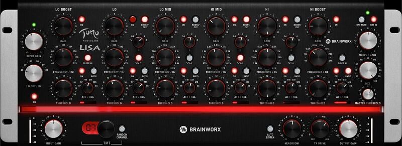 动态均衡压缩器 Plugin Alliance TOMO Audiolabs LISA 智能侧链检测实时分析音频信号，自动调整特定频段增益,混音或母带实现自然\透明的频率平衡