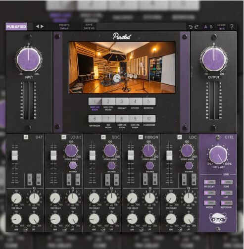 熊猫工作室混响 Purafied Audio The Panda Rooms 适用人声\鼓组\原声乐器\合成器，真实房间感混音处理保持节奏的清晰度