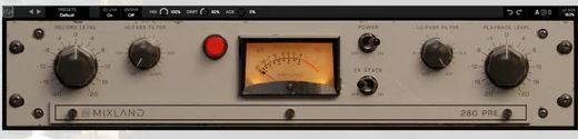 前置放大器 Mixland 280 PRE v1.0.1 谐波\饱和\染色插件