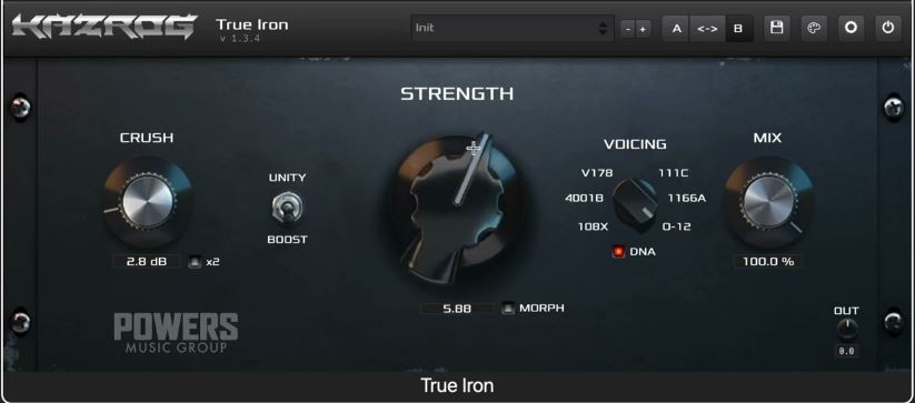 经典变压器插件 Kazrog True Iron v1.4.2 数字音频注入温暖、厚度和富有音乐性的谐波染色
