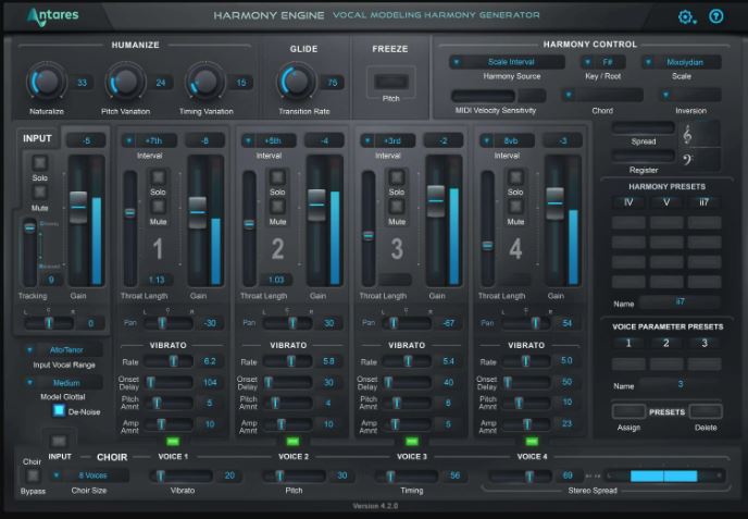 音频处理工具 Antares Harmony Engine 智能人声和声发生器
