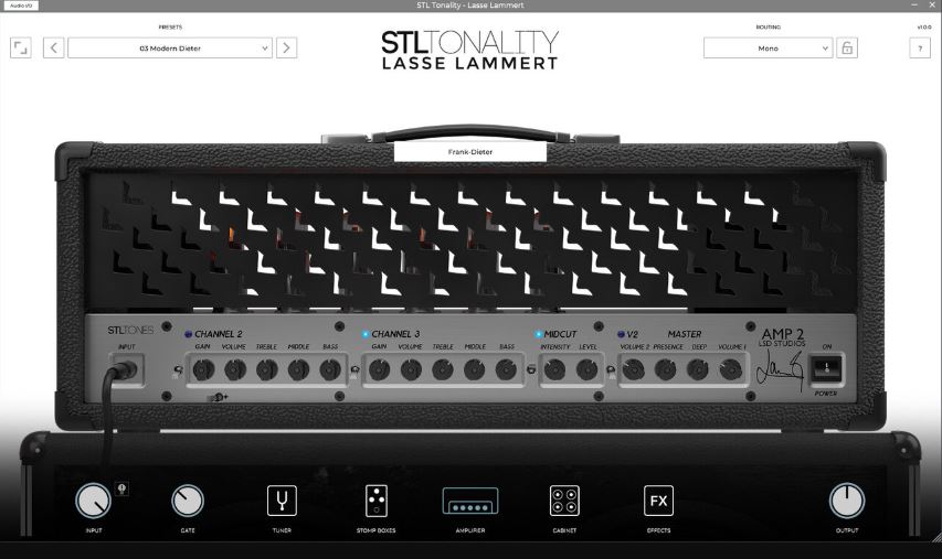 吉他音箱效果器 STL Tones Tonality Lasse Lammert 真实电子管音箱的谐波饱和质感,专业录音棚级别的音色塑造