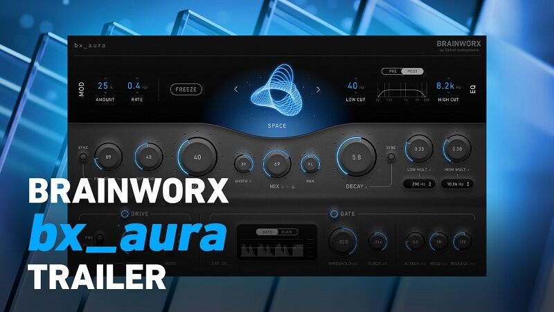 创意混响 Plugin Alliance Brainworx bx_aura 音频处理插件,现代音乐制作[流行\嘻哈\RnB\EDM\影视配乐],强调声音设计感与“氛围感”的混响工具
