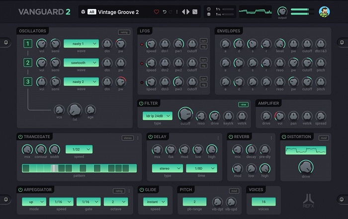 前卫合成器 reFX – Vanguard 2 电子音乐制作的虚拟乐器,原始充满力量感的模拟风格音色,增加调制选项\效果器链和波形塑形工具