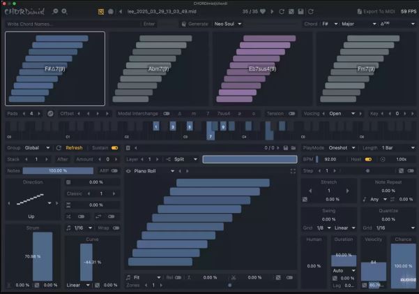 和弦生成插件 Leestrument CHORDimist 1.0.0 b3 音乐制作工具