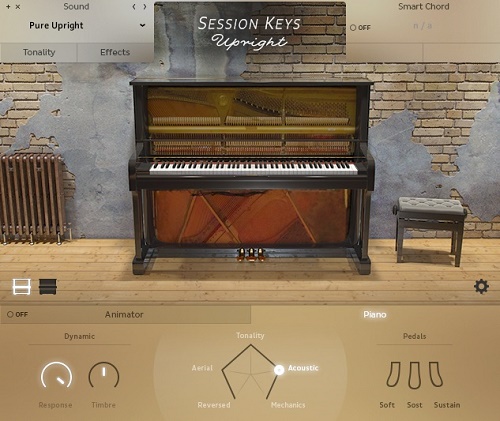 现代立式钢琴 E-instruments Session Session Keys Upright 清晰、温暖的亲密感音色