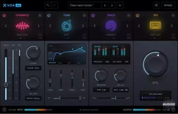 人声处理效果器 Nuro Audio Xvox Pro v1.0.6 iNTERNAL Rev1 均衡|压缩|去齿|饱和|混响|一体化混音插件