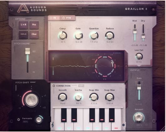 实时人声处理 Auburn Sounds Graillon (Live Voice Changer) v3.1.1 音高修正插件