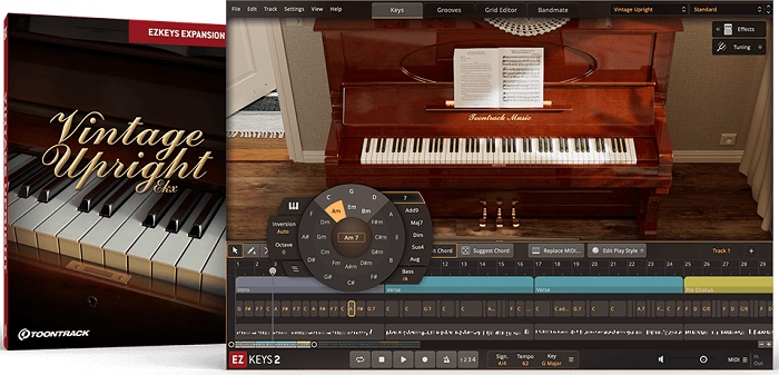 复古立式钢琴音源扩展包 Toontrack Vintage Upright EKX 年代感音色