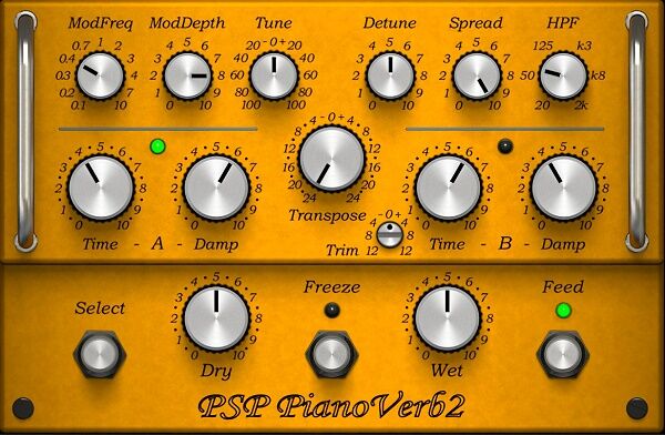 共振混响 PSPaudioware PSP PianoVerb2 物理建模创意效果器插件,模拟真实钢琴声学共鸣,细腻厅堂共鸣到宏大音乐厅,多样化声学场景反射的钢琴音色设