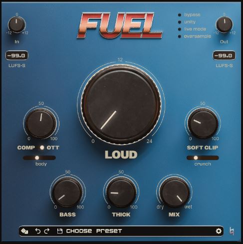 响度最大化 Musik Hack FUEL v1.0.7 数字音频工作站（DAW）中的鼓组和打击乐多频段压缩
