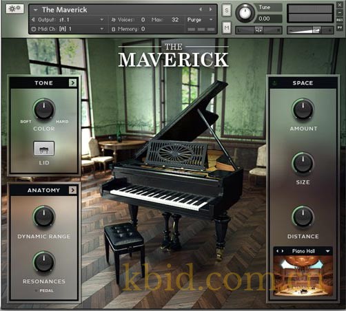古典三角钢琴 Native Instruments The Maverick Library 完美无瑕的演奏质感